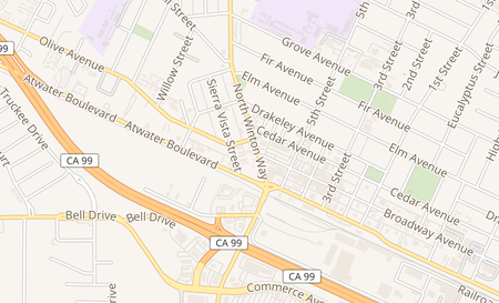 map of 1139 Bellevue Road Atwater, CA 95301