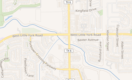 map of 6073 Highway 6 n F Houston, TX 77084