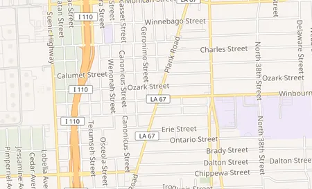 map of 3319 Plank Rd. Baton Rouge, LA 70805
