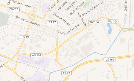map of 1259 Stafford Dr Princeton, WV 24740