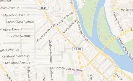map of 1625 N Main St Dayton, OH 45405
