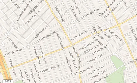 map of 113-02 Sutphin Blvd Jamaica, NY 11435