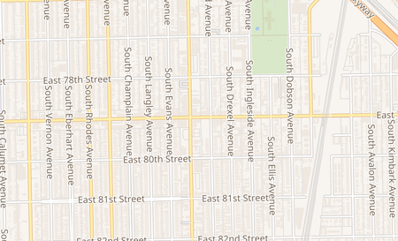 map of 809 E 79th St Chicago, IL 60619