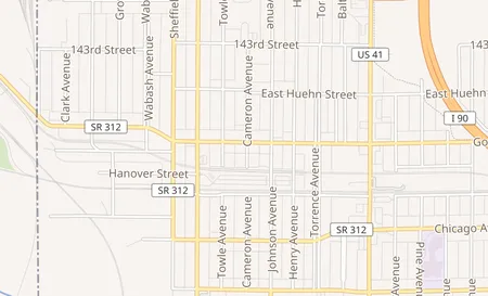 map of 524 Gostlin St. Hammond, IN 46327