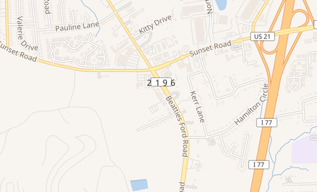 map of 5009 Beatties Ford Rd 106 Charlotte, NC 28216