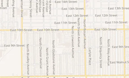 map of 4401 E 10th Street Ste. 14 Indianapolis, IN 46201