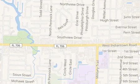 map of 711 W Indiantown Rd Jupiter, FL 33458