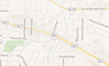 map of 1227 Battlefield Pkwy Fort Oglethorpe, GA 30742