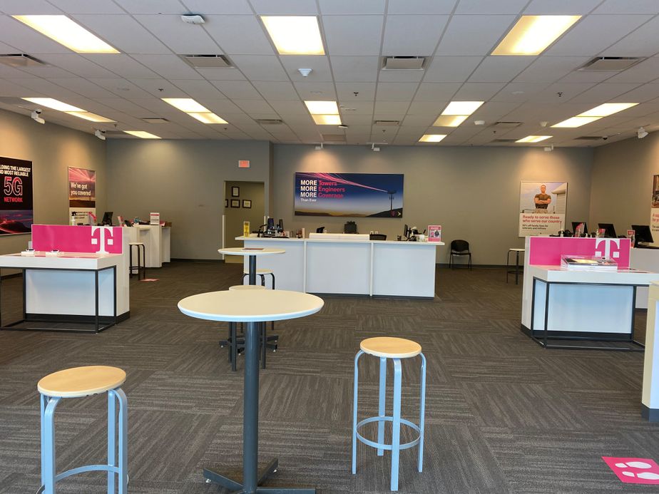 Interior photo of T-Mobile Store at Spout Springs Rd & Hog Mtn Rd, Flowery Branch, GA