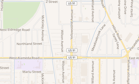 map of 1021 Yellowstone Ave Ste B Pocatello, ID 83201
