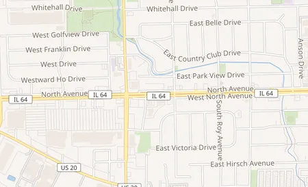 map of 44 E North Ave Northlake, IL 60164