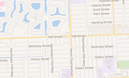 map of 7222 Taft St Hollywood, FL 33024