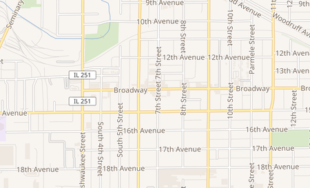 map of 1027 Broadway Rockford, IL 61104