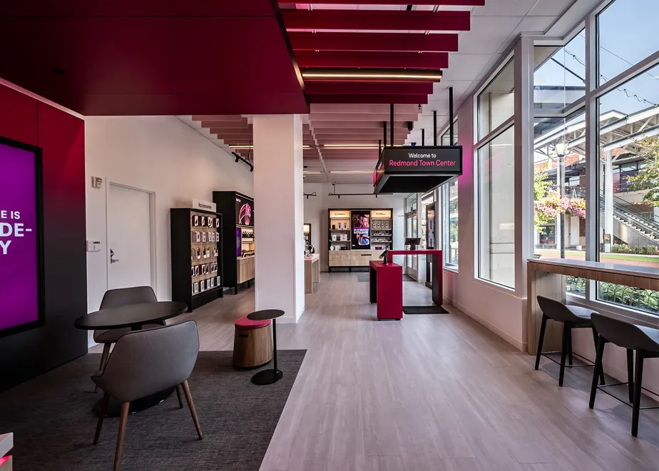  Interior photo of T-Mobile Store at Redmond Town Center, Redmond, WA 
