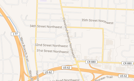 map of 3225 Cleveland Ave Canton, OH 44709