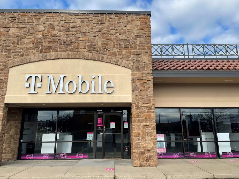 Exterior photo of T-Mobile Store at N Rock Rd & E 30th St N, Wichita, KS