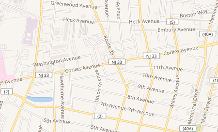 map of 36 State Highway 35 Neptune City, NJ 07753