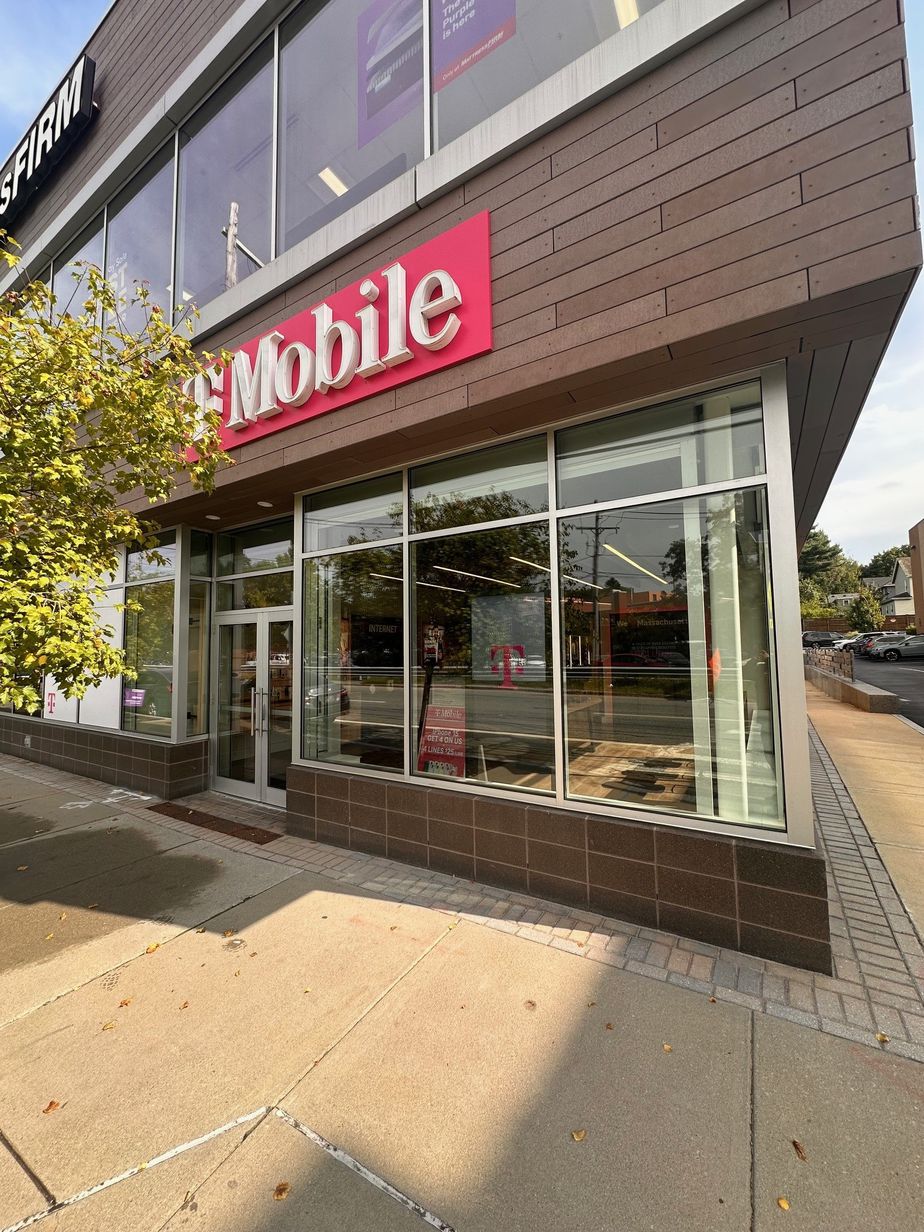 Exterior photo of T-Mobile Store at Boylston St & Holly Ln, Chestnut Hill, MA