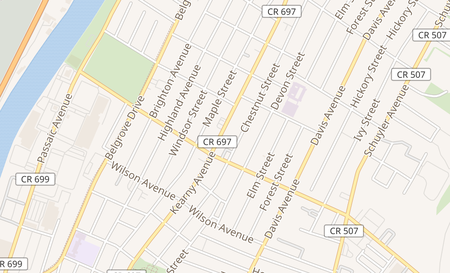 map of 262 Kearny Ave Kearny, NJ 07032