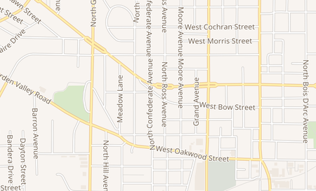 map of 1212 West Bow St Tyler, TX 75702