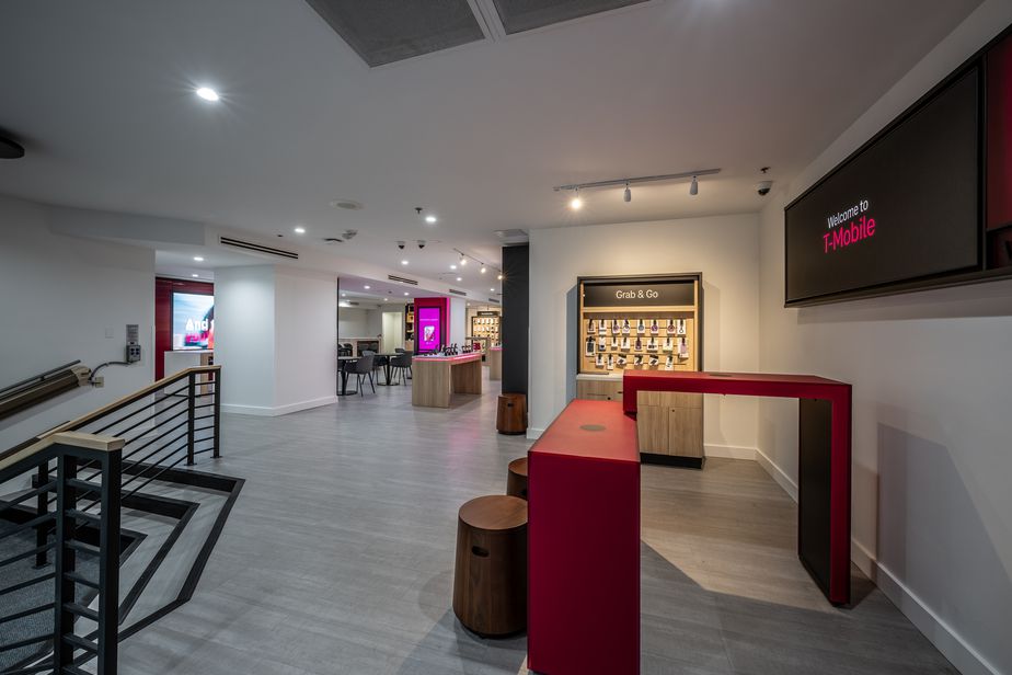 Interior photo of T-Mobile Store at 6th & Pine, Seattle, WA