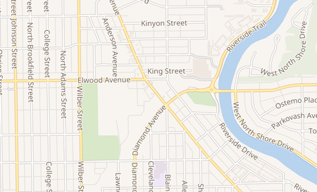 map of 1329 Portage Avenue South Bend, IN 46616