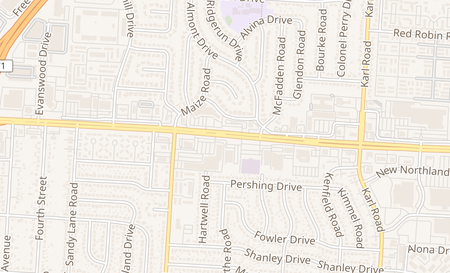 map of 1281 Morse Road Columbus, OH 43229
