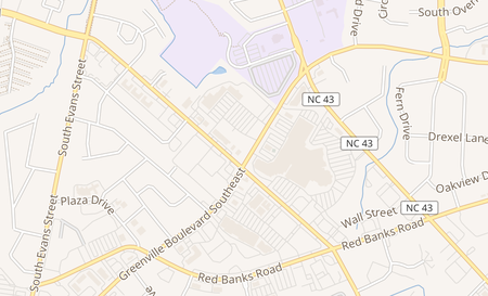 map of 703 GREENVILLE BLVD SE Suite A Greenville, NC 27858