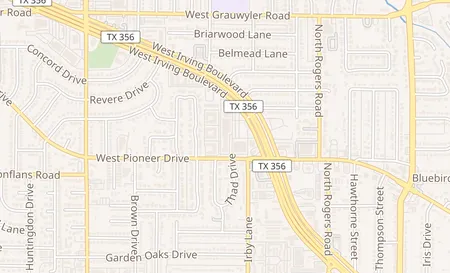 map of 1792 W Irving Blvd Irving, TX 75061