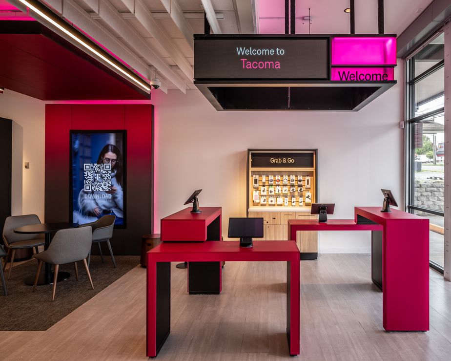 Interior photo of T-Mobile Store at 6th & Pearl, Tacoma, WA