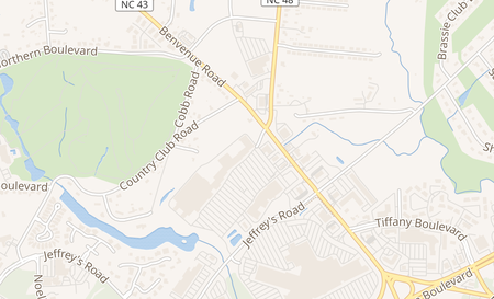 map of 1583 Benvenue Rd Rocky Mount, NC 27804