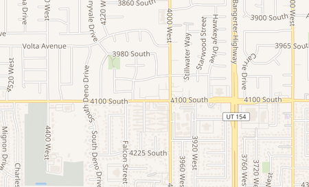 map of 4036 West 4100 South West Valley City, UT 84120
