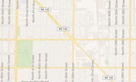 map of 3527 W Burleigh St Milwaukee, WI 53210