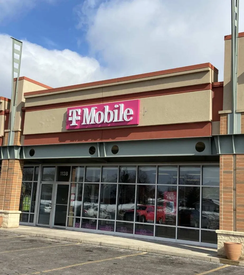 Exterior photo of T-Mobile store at Miller Park Way & S Westchester St, West Milwaukee, WI