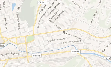 map of 218 E McFarlan Street Dover, NJ 07801