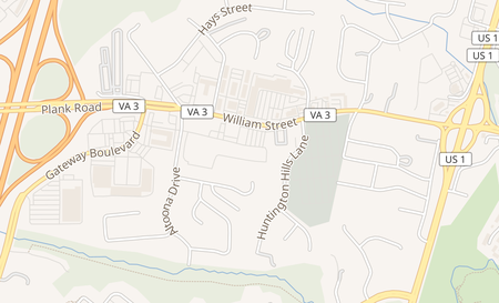 map of 2020 Plank Rd Fredericksburg, VA 22401