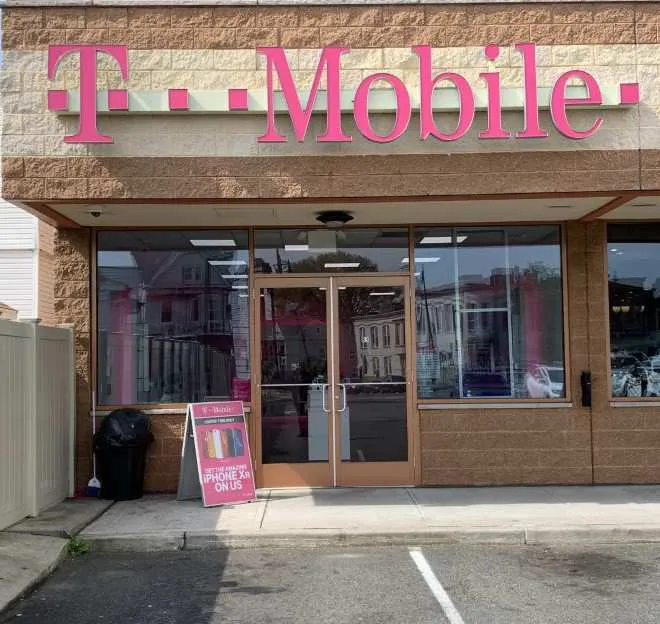 Exterior photo of T-Mobile store at Main St & Goshen St, Paterson, NJ