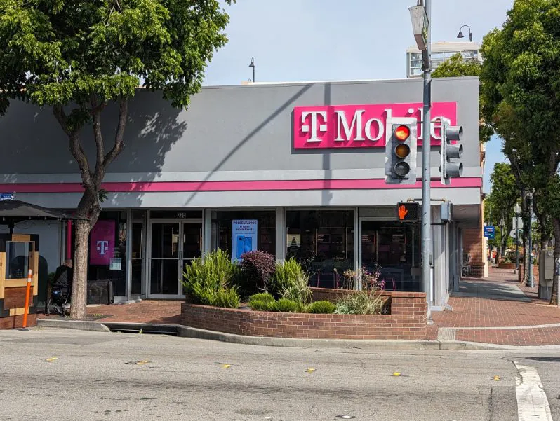  Exterior photo of T-Mobile Store at Fourth St & B St, San Mateo, CA 