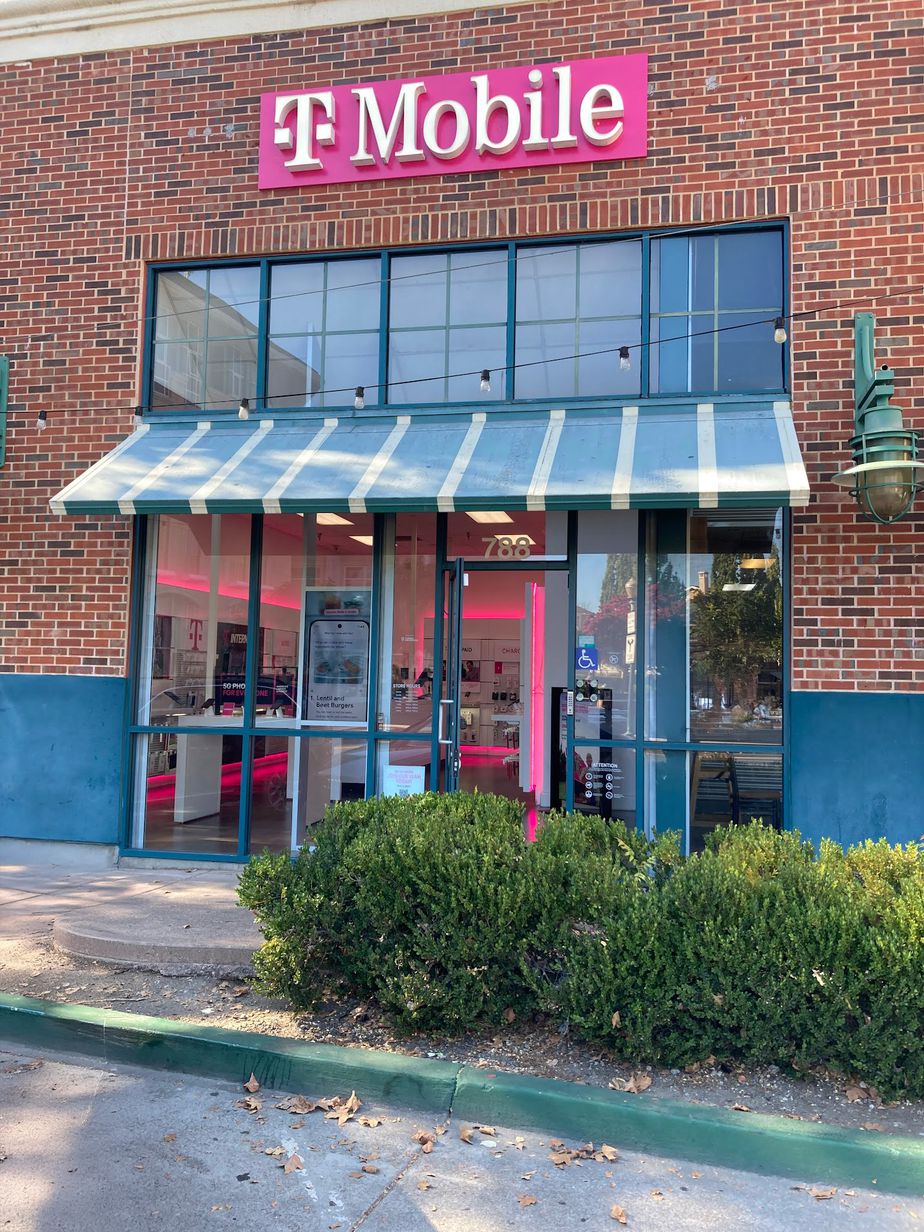 Exterior photo of T-Mobile Store at B St & Watkins St, Hayward, CA