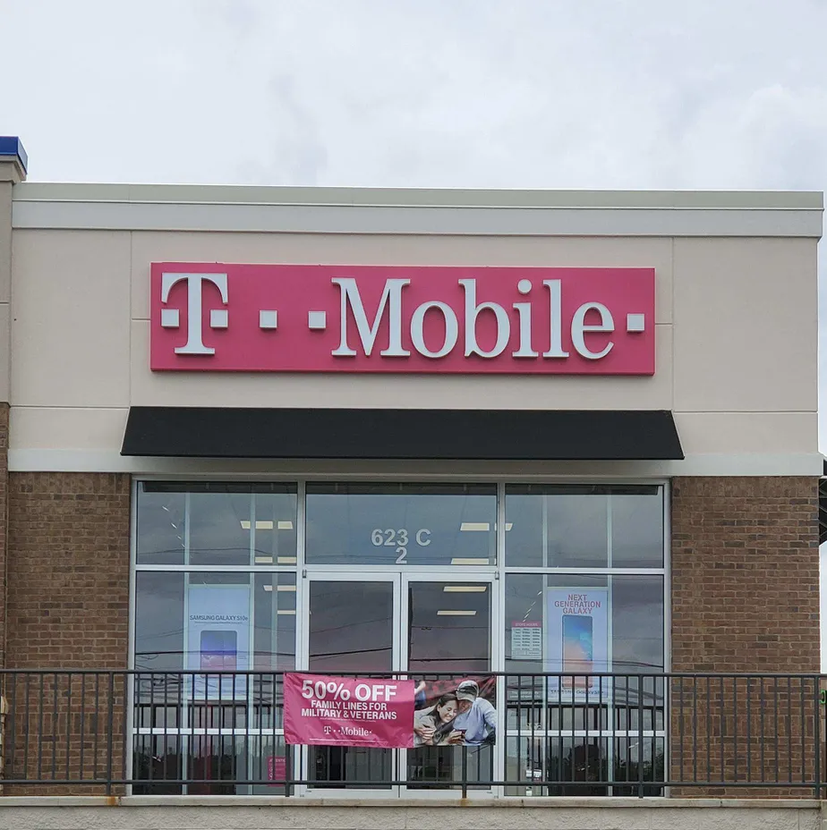 Exterior photo of T-Mobile store at Boll Weevil Circle & Glover Ave, Enterprise, AL