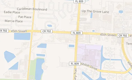 map of 5335 N Military Trail West Palm Beach, FL 33407