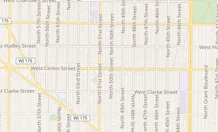map of 5004 W Center St Unit B Milwaukee, WI 53210