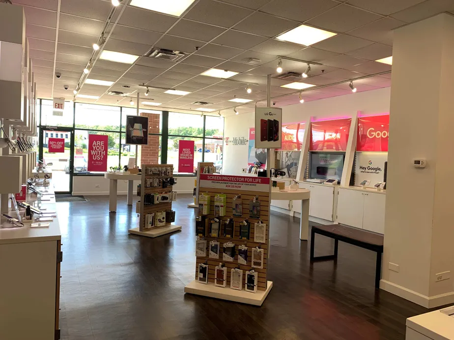 Interior photo of T-Mobile Store at Randall & Bowes, Elgin, IL