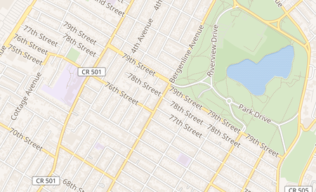 map of 7731 Bergenline Ave North Bergen, NJ 07047