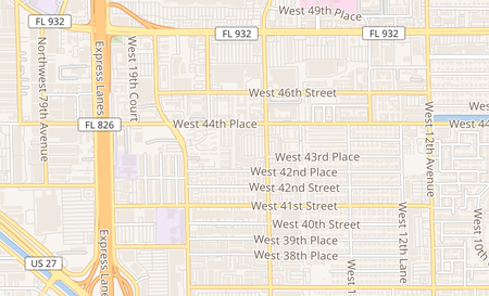 map of 4410 W 16th Avenue Hialeah, FL 33012
