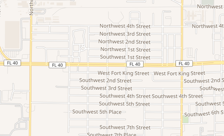 map of 2076 W Silver Springs Blvd Ocala, FL 34475